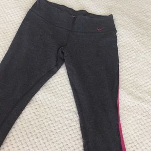 Nike gray capri workout pants